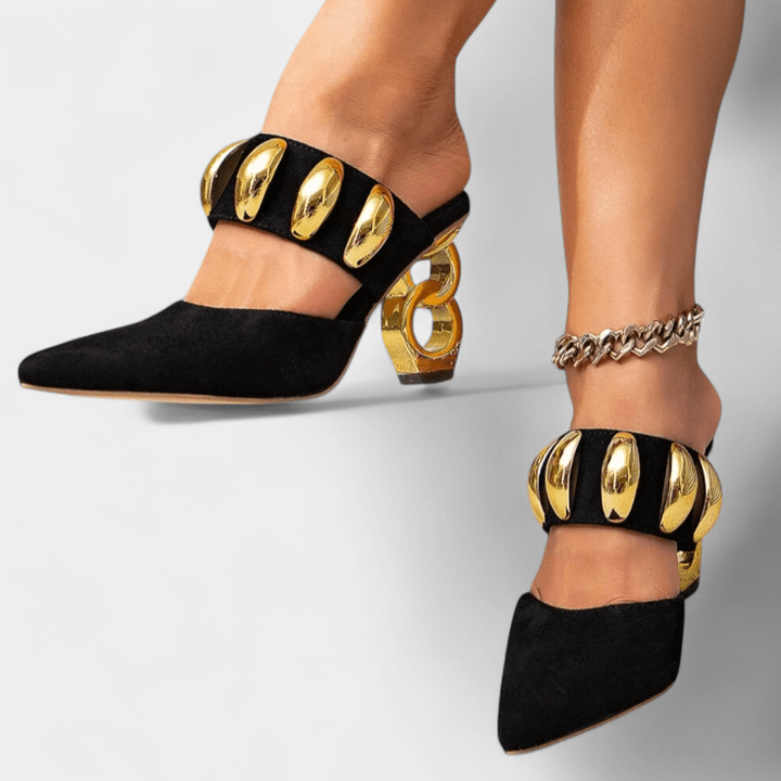 Signe | Sandaler med Metallisk Dekor