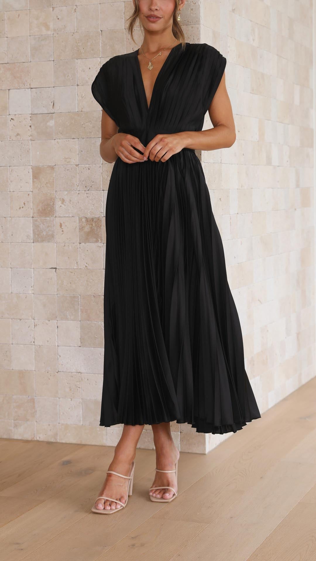 Isla | Elegant Plisseret Kjole