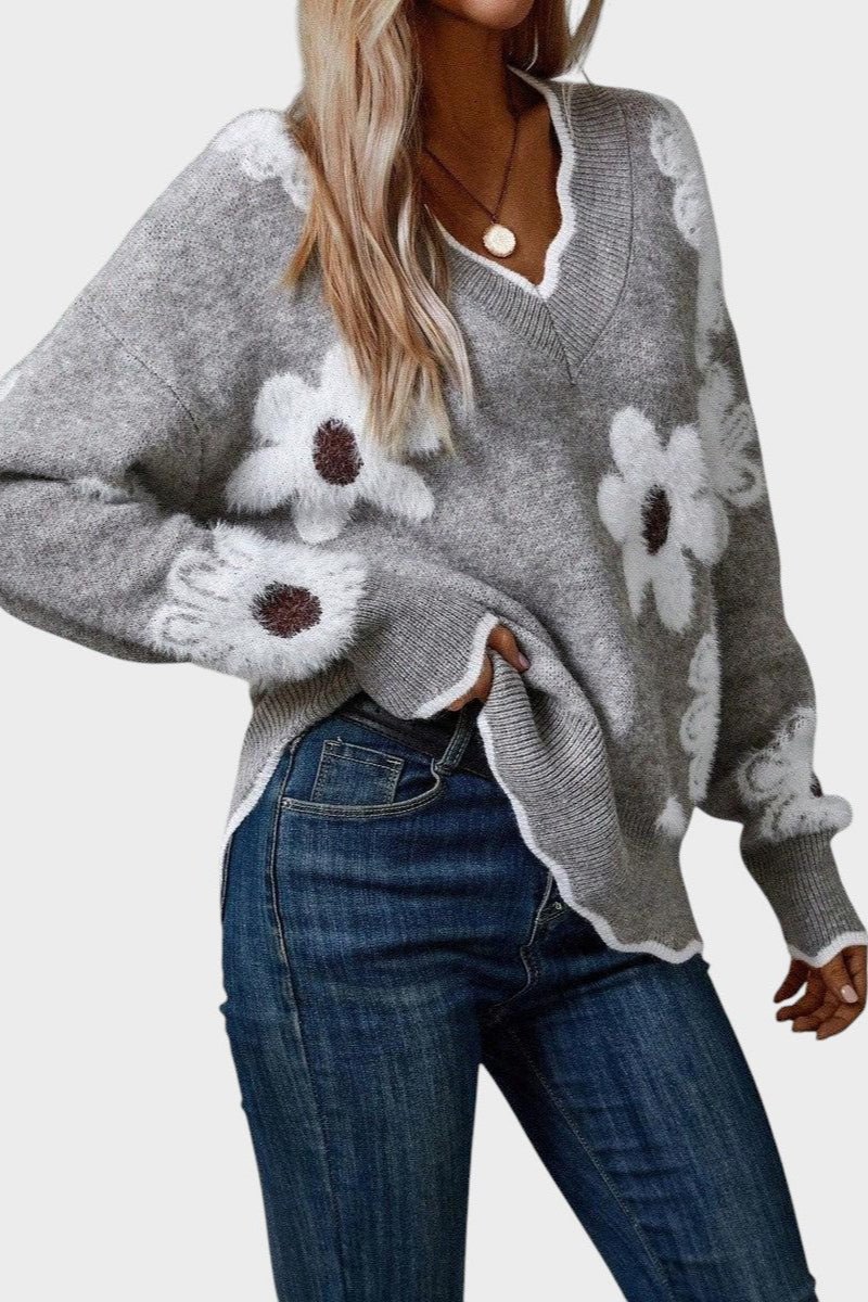 Thea | Blomstret strik