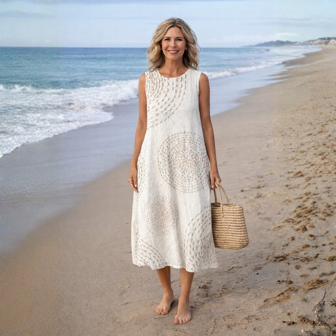Luna | Casual Kjole i Vintage-Stil