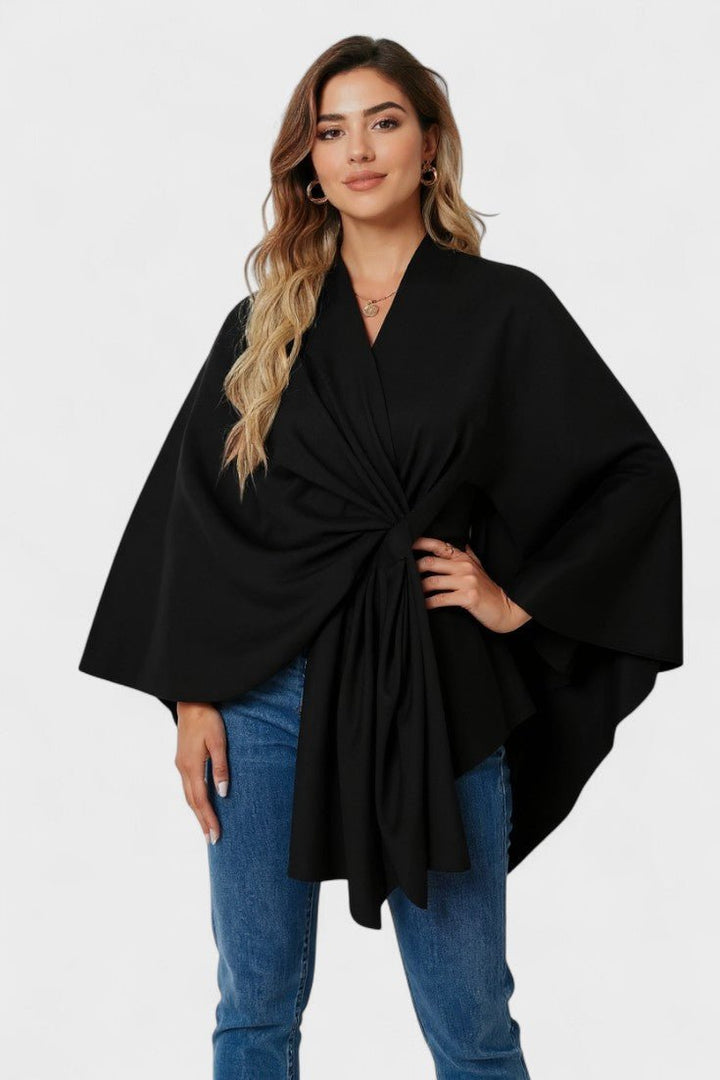 Yvette | Sophisticated Draped Poncho