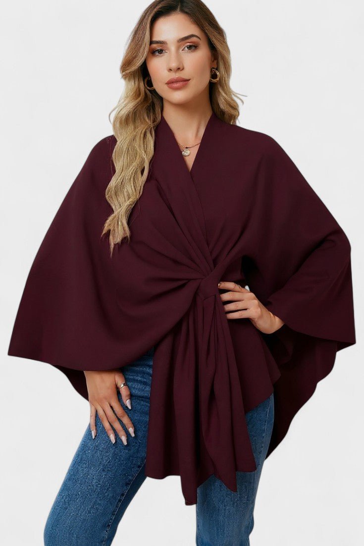 Yvette | Sophisticated Draped Poncho