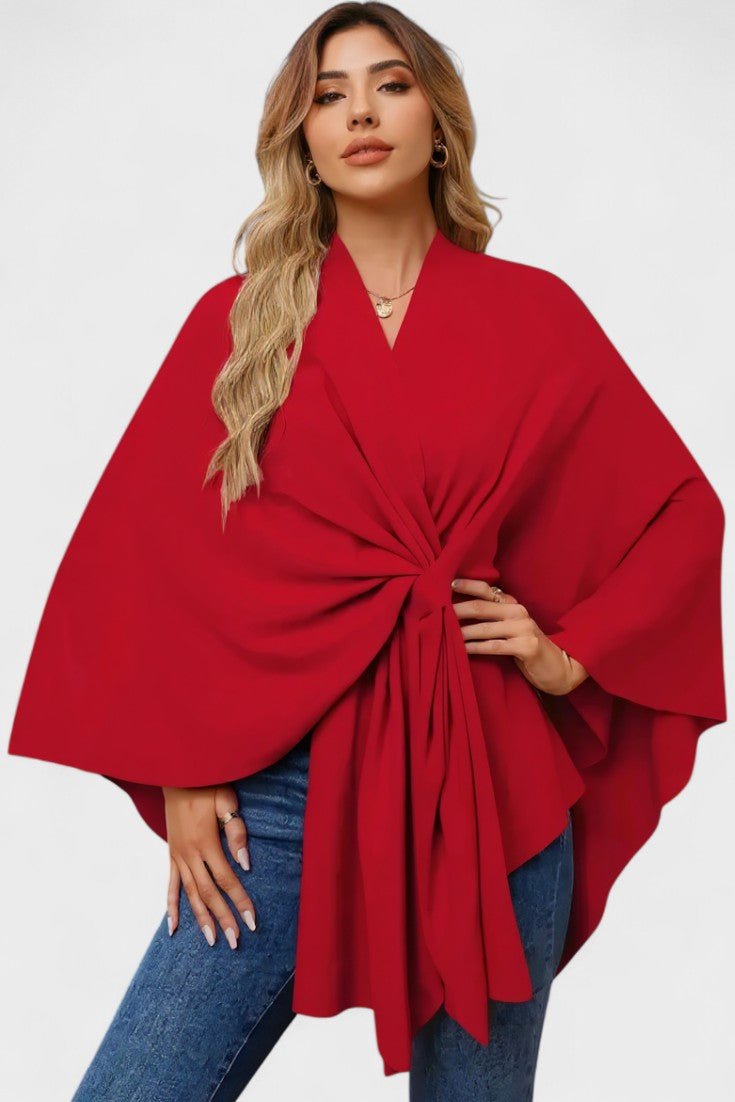 Yvette | Sophisticated Draped Poncho