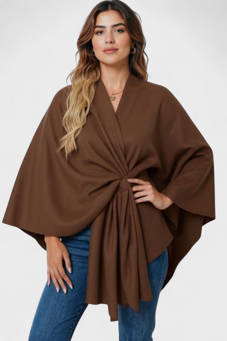 Yvette | Sophisticated Draped Poncho