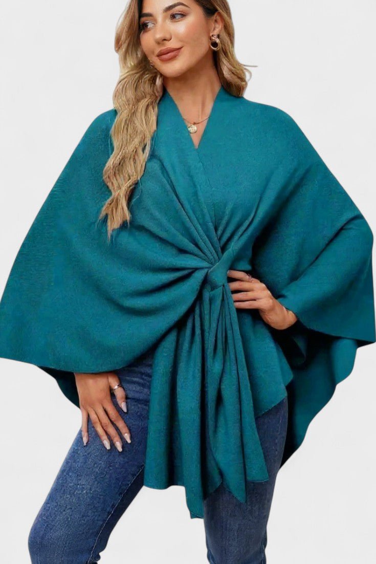 Yvette | Sophisticated Draped Poncho