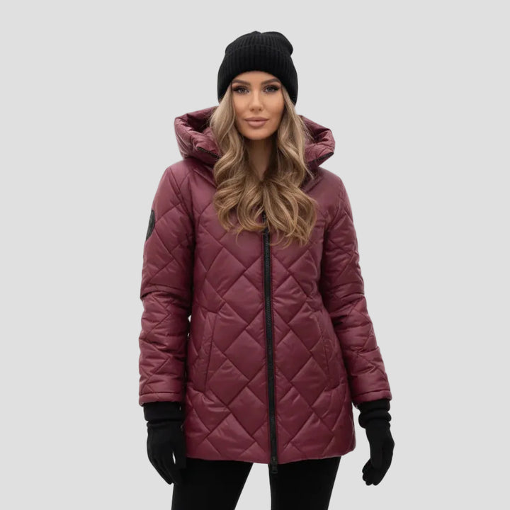 Bogna | Elegant quilted down jacket with hood