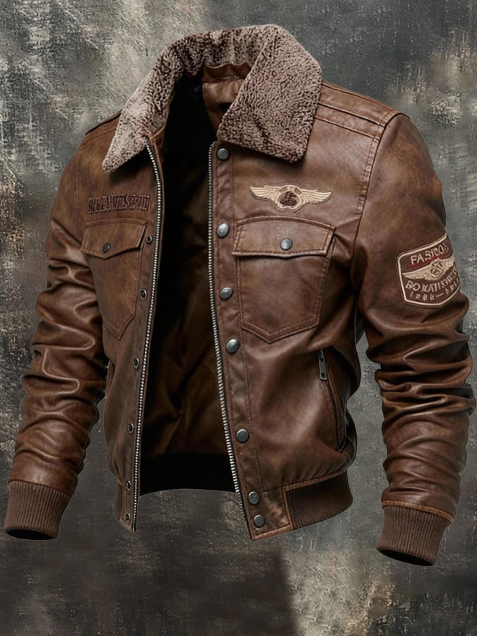 Lucas - Aviation læderjakke