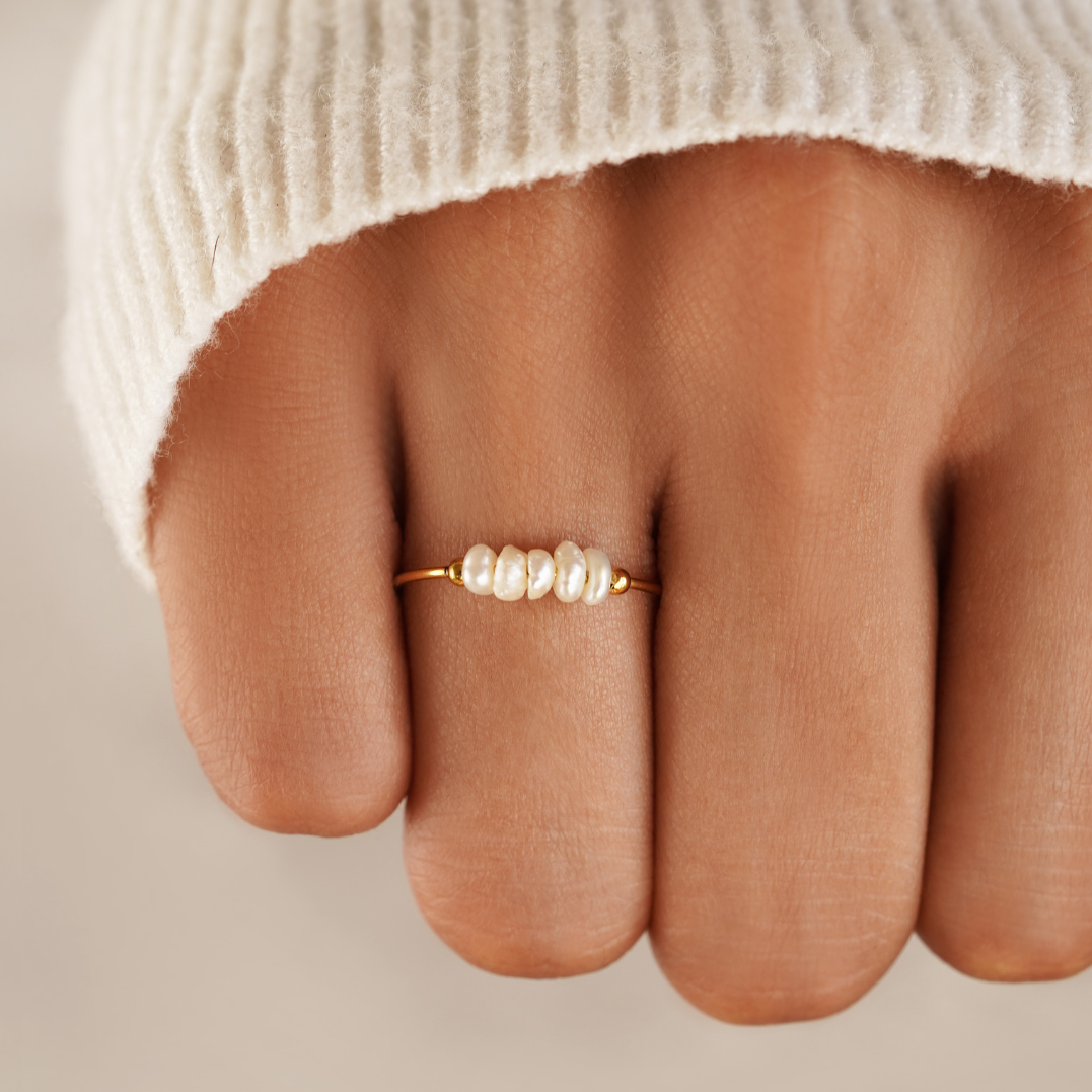 Ring med ferskvandsperle