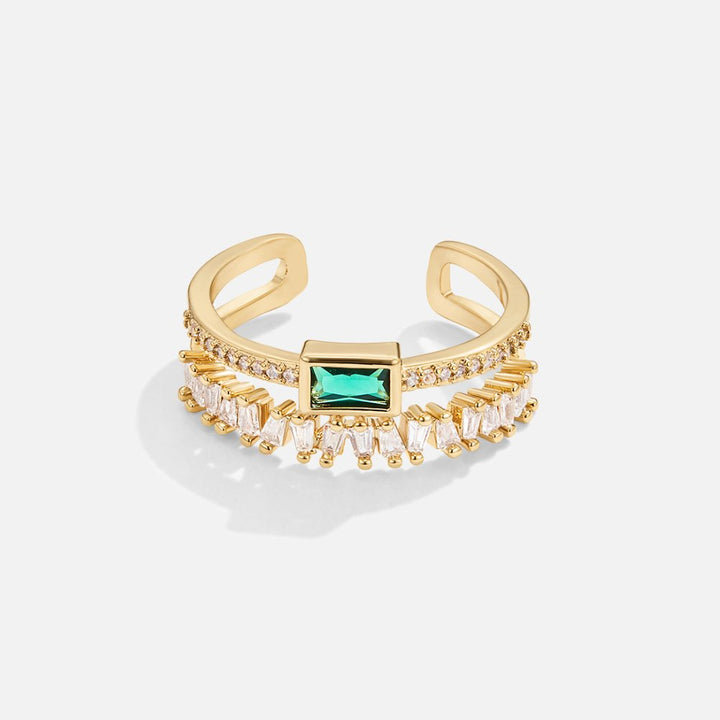Lagdelt krystalring