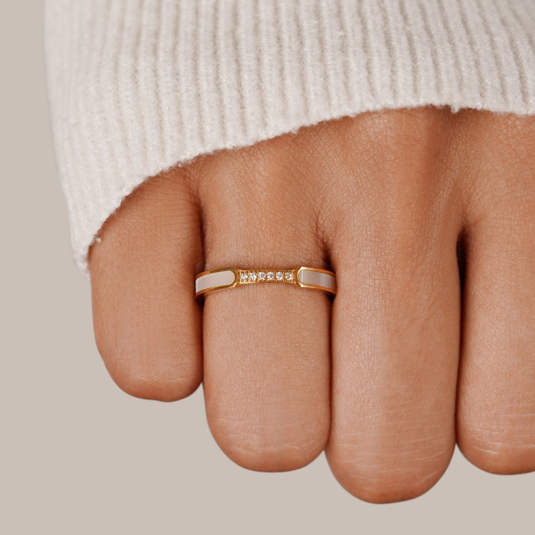 Perle-krystalring