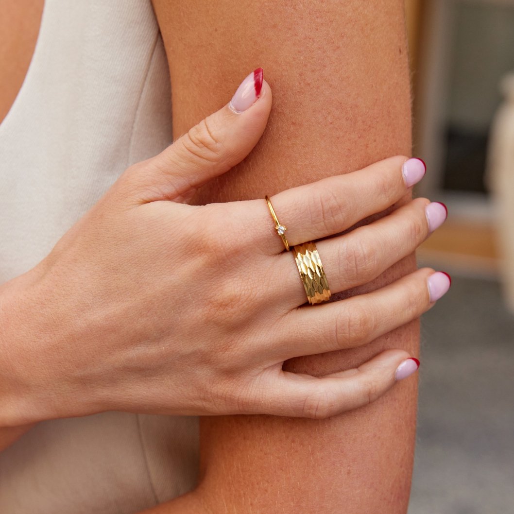 Krystal Hjerte Ring